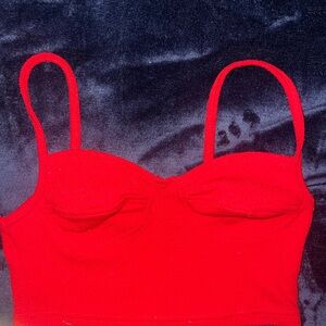 NUDE Red Women's Bra Top